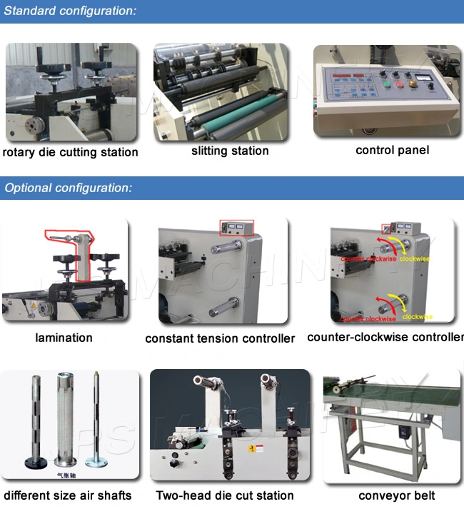 Jps-320c-Tr Automatic Blank Label Printing Paper Rotary Die Cutting &amp; Slitting Rewinding Machine/ Auto Film Sticker Roll Die Cutter Slitter Rewinder